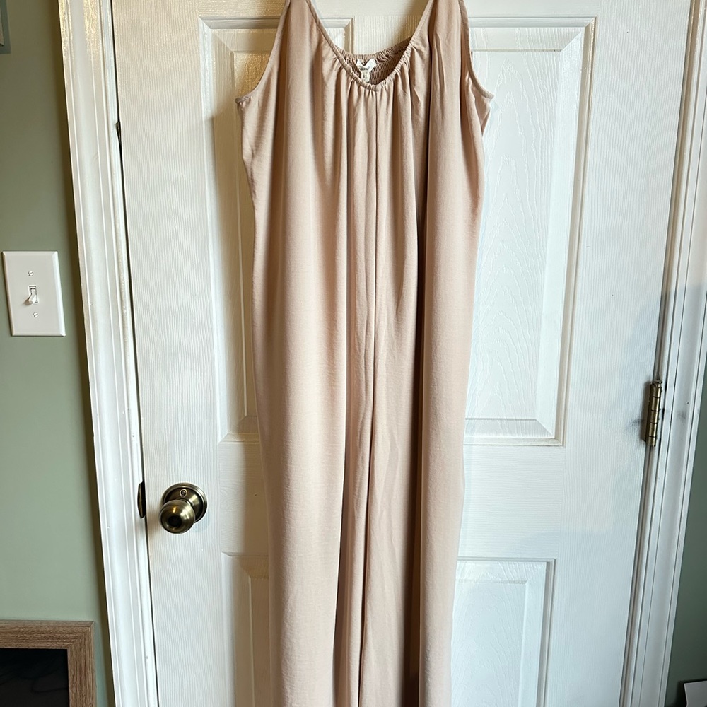 Maurices Light Beige Gathered Dress